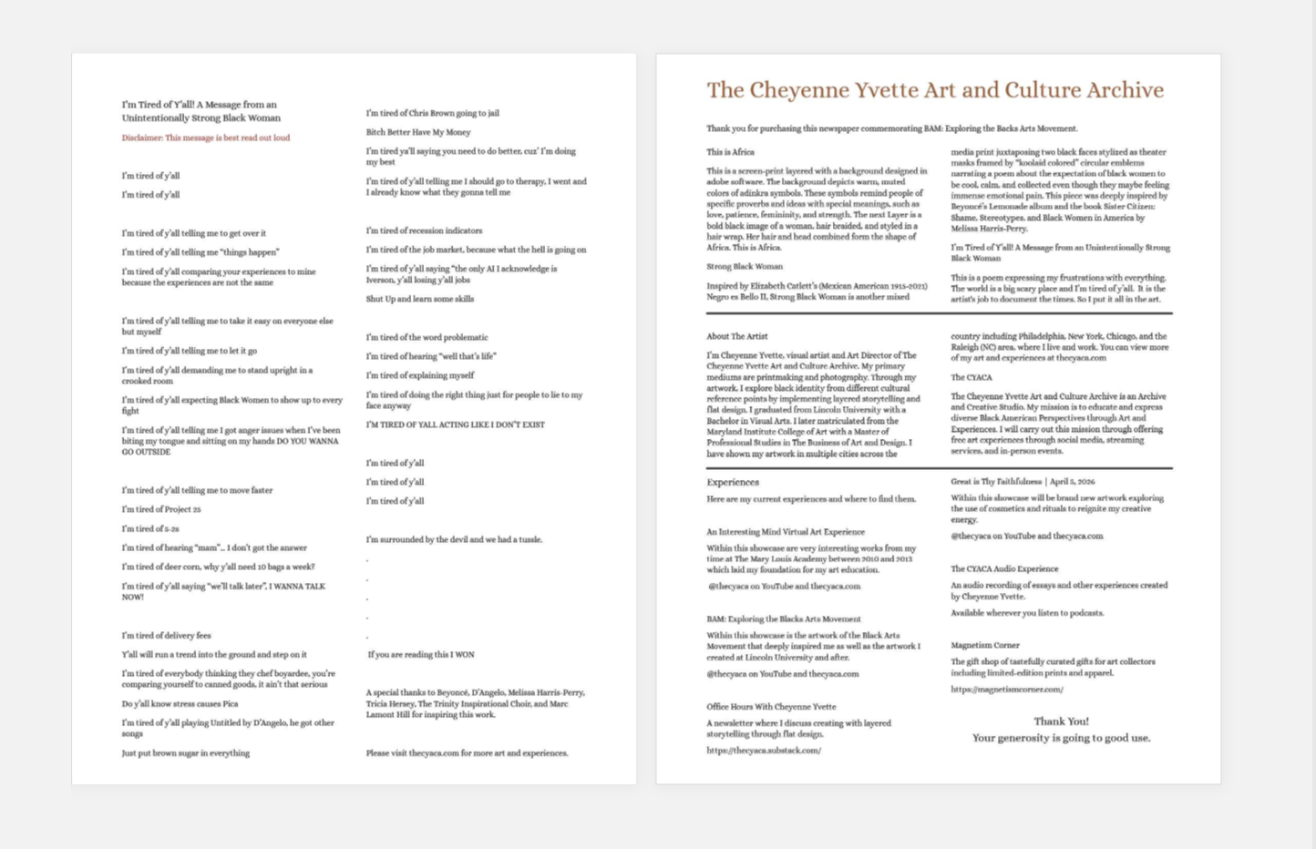 BAM Archival Newsprint